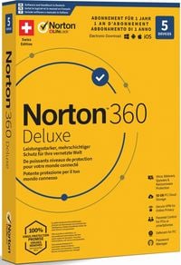 Bild vom Artikel Norton Security 360 Deluxe 50GB 1 User 5 PC [PC/Mac/Android/iOS] (D/F/I) vom Autor 