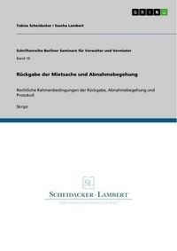 Produktbild: R&uuml;ckgabe der Mietsache und Abnahmebegehung