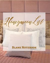 Produktbild: Honeymoon List - Blank Notebook - Write It Down - Pastel Rose Pink Gold Brown - Abstract Modern Contemporary Minimal