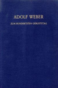 Produktbild: Adolf Weber zum hundertsten Geburtstag.