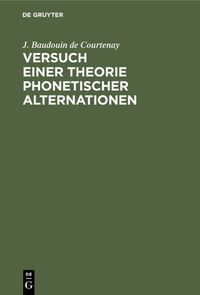 Produktbild: Versuch einer Theorie phonetischer Alternationen