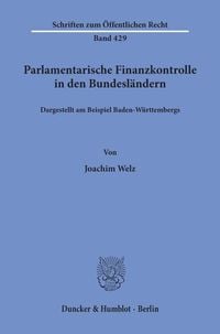 Produktbild: Parlamentarische Finanzkontrolle in den Bundesl&auml;ndern,