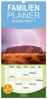 Produktbild: Familienplaner 2026 - Wunder Natur II mit 5 Spalten (Wandkalender, 21 x 45 cm) CALVENDO