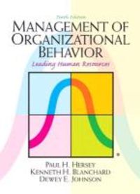 Produktbild: Mgmt Of Organizational Beh-10e