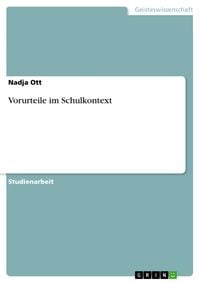 Produktbild: Vorurteile im Schulkontext