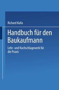 Produktbild: Handbuch f&uuml;r den Baukaufmann