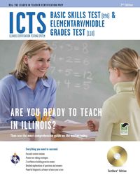 Produktbild: Il Icts: Basic Skills Test (096) & Elementary/Middle Grades Test (110) W/CD-ROM, 2nd Edition (Rea) - The Best Teachers' Test Pr