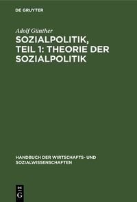 Produktbild: Sozialpolitik, Teil 1: Theorie der sozialpolitik