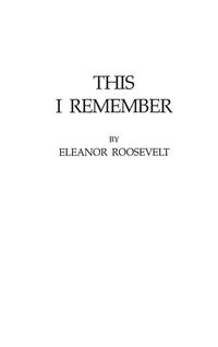Produktbild: This I Remember