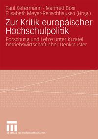 Produktbild: Zur Kritik europ&auml;ischer Hochschulpolitik