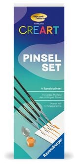 Produktbild: CreArt, Malen nach Zahlen Zubeh&ouml;r - Pinselset in Blechdose