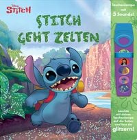 Produktbild: Disney Stitch - Stitch geht zelten - Interaktives Taschenlampen-Soundbuch mit 5 Ger&auml;uschen und Glitzerseiten