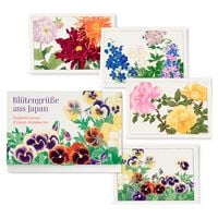 Produktbild: Bl&uuml;tengr&uuml;&szlig;e aus Japan &ndash; Acht Kunst-Klappkarten