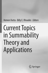 Produktbild: Current Topics in Summability Theory and Applications