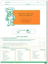 Produktbild: Macarthur-Bates Communicative Development Inventories (CDI) Words and Gestures, Ncs Scannable, English