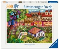 Produktbild: Erwachsenenpuzzle 500 Teile - Kleinstadtidylle