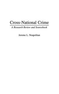Produktbild: Cross-National Crime