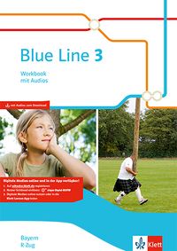 Produktbild: Blue Line 3 R-Zug. Workbook mit Audios Klasse 7.  Ausgabe Bayern