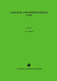Produktbild: Acid Rain and International Law