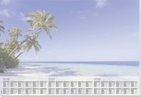 Produktbild: Sigel H6470 Schreibunterlage Papier Palmenstrand (B x H) 59.50 cm x 41 cm 2026, 2027, 2028 30 Blatt