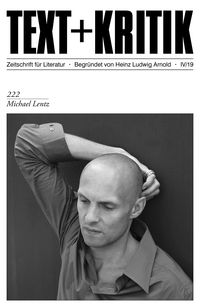 Produktbild: TEXT + KRITIK 222 - Michael Lentz