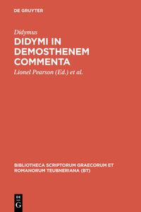 Produktbild: Didymi in Demosthenem commenta