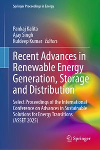 Produktbild: Recent Advances in Renewable Energy Generation, Storage and Distribution