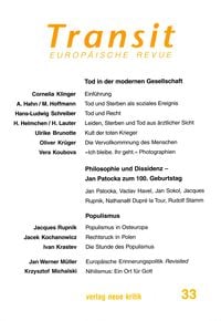 Produktbild: Transit 33. Europ&auml;ische Revue