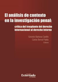 Produktbild: El an&aacute;lisis de contexto en la investigaci&oacute;n penal: