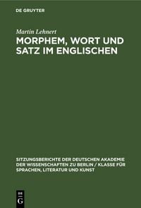 Produktbild: Morphem, Wort und Satz im Englischen