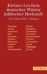 Bild vom Artikel Kleines Lexikon deutscher Wörter jiddischer Herkunft vom Autor Hans Peter Althaus