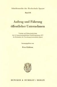 Produktbild: Auftrag und F&uuml;hrung &ouml;ffentlicher Unternehmen.