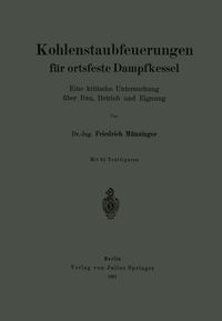 Produktbild: Kohlenstaubfeuerungen f&uuml;r ortsfeste Dampfkessel