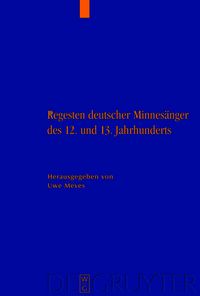 Produktbild: Regesten deutscher Minnes&auml;nger des 12. und 13. Jahrhunderts