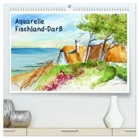 Produktbild: Aquarelle - Fischland-Dar&szlig; (hochwertiger Premium Wandkalender 2027 DIN A2 quer), Kunstdruck in Hochglanz