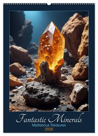 Produktbild: Fantastic Minerals - Mysterious Treasures (Wall Calendar 2026 DIN A2 portrait), CALVENDO 12 Month Wall Calendar