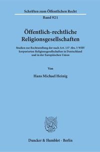 Bild vom Artikel Öffentlich-rechtliche Religionsgesellschaften. vom Autor Hans Michael Heinig