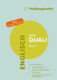 Produktbild: Pr&uuml;fungsheft & Training - 2026 Englisch Qualifizierender Abschluss / Quali &ndash; Bayern &ndash; Original-Pr&uuml;fungen und L&ouml;sungen