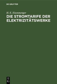 Produktbild: Die Stromtarife der Elektrizit&auml;tswerke