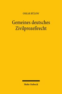 Produktbild: Gemeines deutsches Zivilproze&szlig;recht
