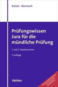 Produktbild: Pr&uuml;fungswissen Jura f&uuml;r die m&uuml;ndliche Pr&uuml;fung