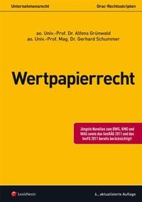 Bild vom Artikel Unternehmensrecht (HR) - Wertpapierrecht vom Autor Alfons Grünwald