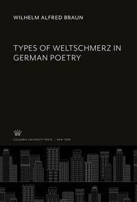 Produktbild: Types of Weltschmerz in German Poetry