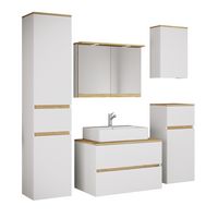 Produktbild: 6 tlg. Badm&ouml;bel-Set mit Waschbecken Cosila-A 80 cm