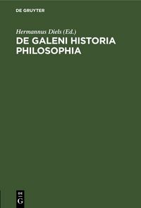 Produktbild: De Galeni historia philosophia