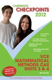 Produktbild: Cambridge Checkpoints VCE Mathematical Methods CAS Units 3 a