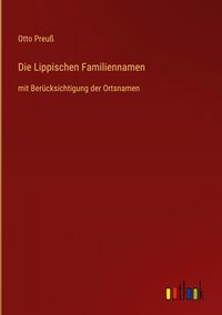 Produktbild: Die Lippischen Familiennamen