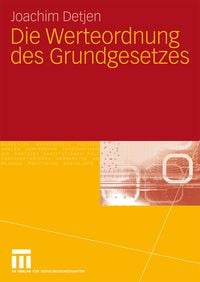 Produktbild: Die Werteordnung des Grundgesetzes