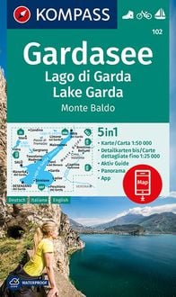 Bild vom Artikel KOMPASS Wanderkarte 102 Gardasee, Lago di Garda, Lake Garda, Monte Baldo 1:50.000 vom Autor 