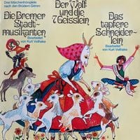 Produktbild: M&auml;rchenh&ouml;rspiele nach den Br&uuml;dern Grimm, Der Wolf und die sieben Gei&szlig;lein, Die Bremer Stadtmusikanten, Das tapfere Schneiderlein